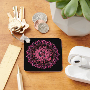 Blume Mandala Schlüsselanhänger