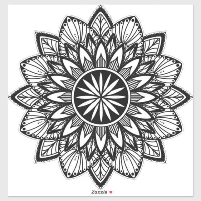 Blume Mandala Sticker | Mandala Sunflower (Blatt)