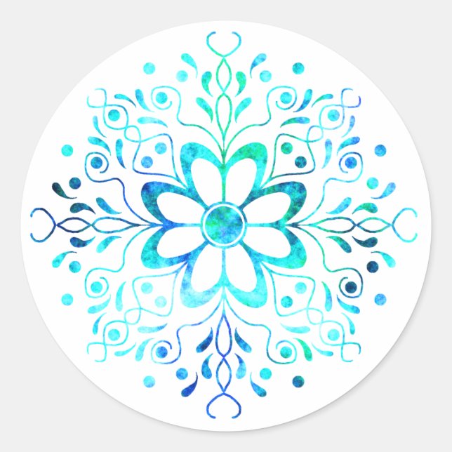 Blume Mandala Stickers (Vorderseite)