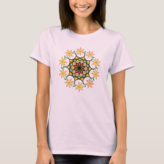 BLUME MANDALA T - SHIRT (Vorderseite)