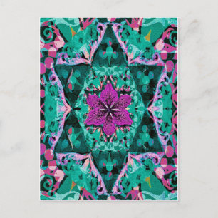 Blume Mandala von Amelia Carrie Postkarte