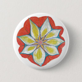 Blume Mandala Yoga Round Abzeichen Button