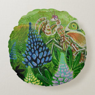 Blume Mantis Painting Rundes Kissen