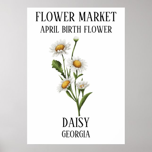 Blume Market Birth Blume APRIL Art Print Poster (Vorne)