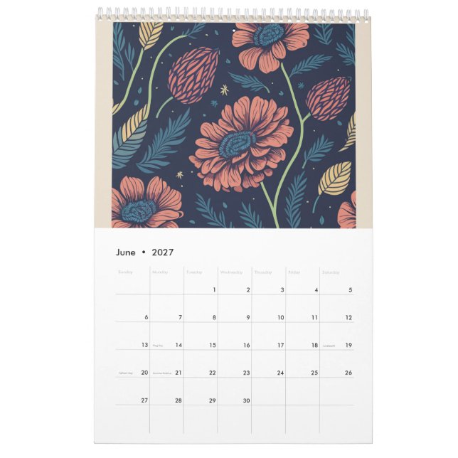 Blume Market Calendar Hübsch Kalender (Jun 2027)