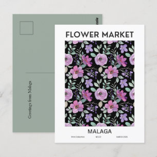 Blume Market Cities of the World Malaga Custom Postkarte
