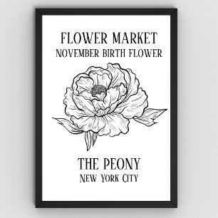 Blume Markt Birma Blume NOVEMBER Kunstdruckerei Poster