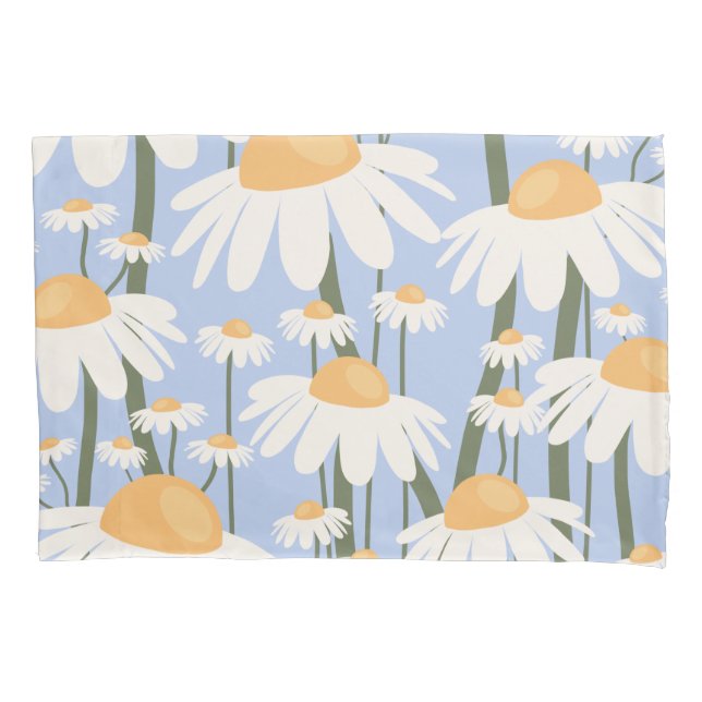 Blume Markt Florenz Pastel Blauer Retro Kissenbezug (Vorderseite)