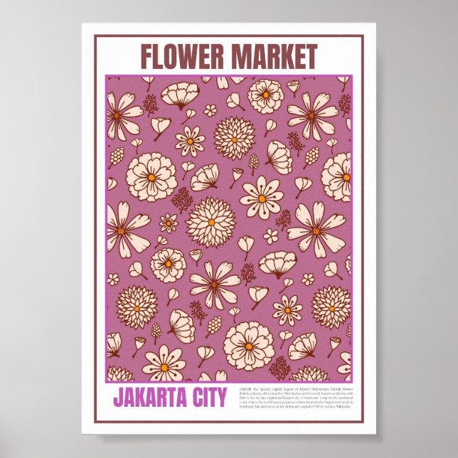 Blume Markt Südostasien Jakarta Poster (Vorne)