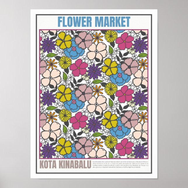 Blume Markt Südostasien Kota Kinabalu Poster (Vorne)