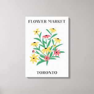 Blume Markt Toronto Rosa Gelbe Sterne Leinwanddruck