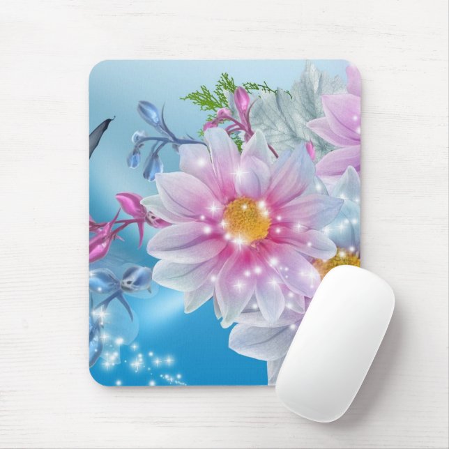Blume Maus-Pad Mousepad (Mit Mouse)