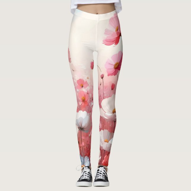 Blume Meadow Ästhetik Vintag Leggings (Vorderseite)