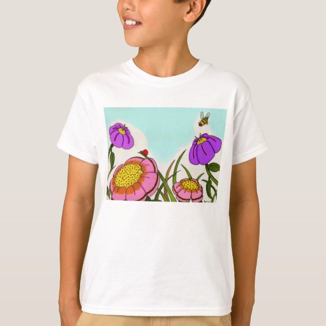 Blume Meadow Kids Basic T - Shirt (Vorderseite)