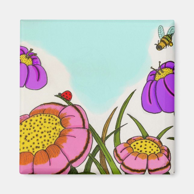 Blume Meadow Magnet (Vorne)