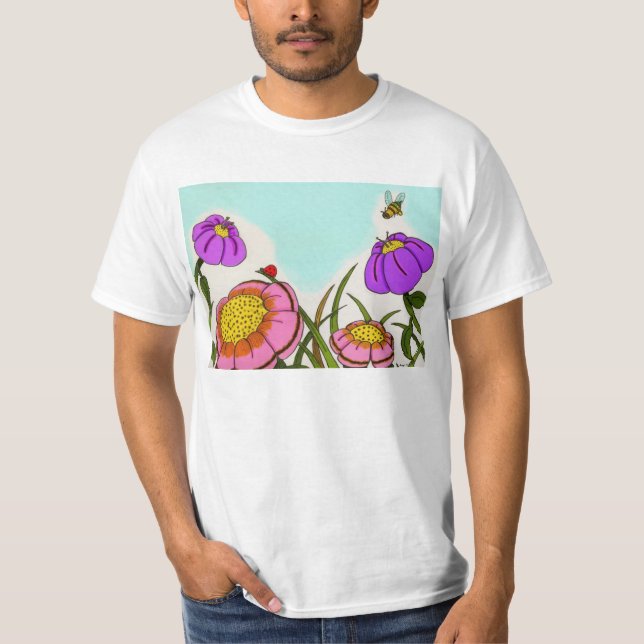 Blume Meadow Mens Value T - Shirt (Vorderseite)