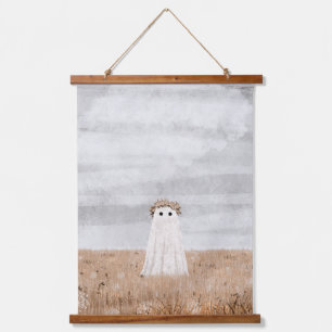Blume Meadow Wandteppich Mit Holzrahmen