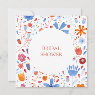 Blume Meadow Watercolor Brautparty Einladung