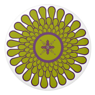 Blume Medaillon marokkanisch Arabesque Kreuzknopf Keramikknauf