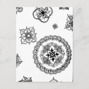 Blume Medley Mandala Postkarte