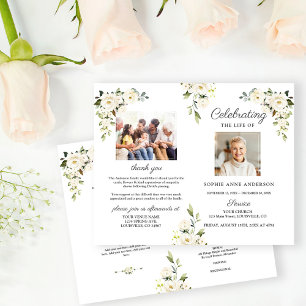 Blume Memorial Beerdigung Service Foto Programm
