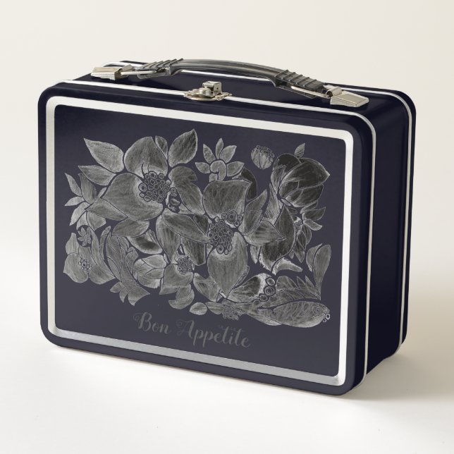 Blume Metall Brotdose (Vorderseite)