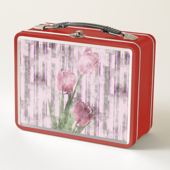 Blume Metall Brotdose (Vorderseite)