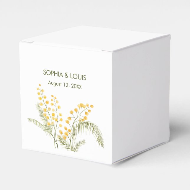 Blume Mimosa Geschenkschachtel (Vorderseite)