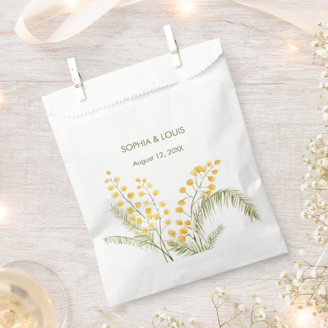 Blume Mimosa Geschenktütchen (Ausgeschnitten)