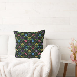 Blume mit antiken Needlepoint-Look Kopfkissen Kissen