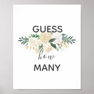 Blume mit Babydusche schätzen wie viele Zeichen Poster