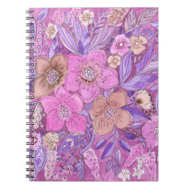 Blume mit blühenden Farben b Notizblock