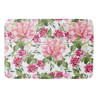 Blume mit Blumenbeeren Rose Badematte