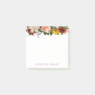 Blume mit Blumenbeeren Rose Elegante Moderne Post-it Klebezettel