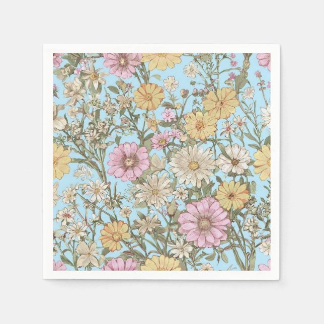 Blume mit Frühlingsatmosphäre Serviette (Vorderseite)
