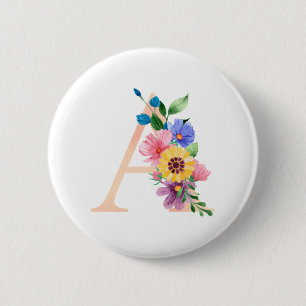 Blume mit geblümten Frauen schreiben einen Anfang Button