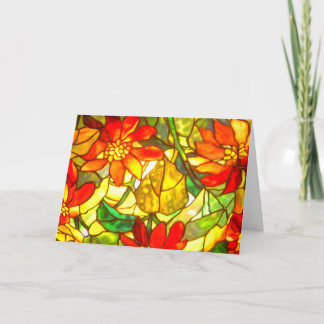 Blume mit geschliffener Glasblässe Vintage Blume Karte