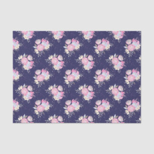 Blume mit Glitzer-Akzenten in Aquarellfarben Seidenpapier