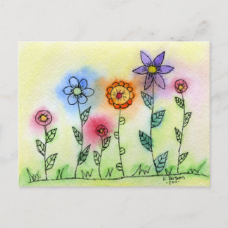 Blume mit Halos Postkarte