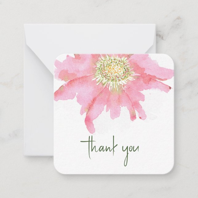Blume mit handgemalten Wasserfarben | Custom Viele Mitteilungskarte (Vorderseite)