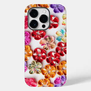 Blume mit Handnähte, Multicolor Case-Mate iPhone 14 Pro Hülle