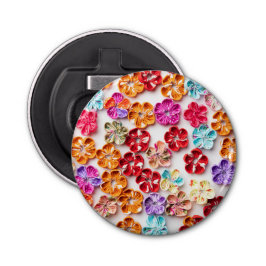 Blume mit Handnähte, Multicolor Flaschenöffner