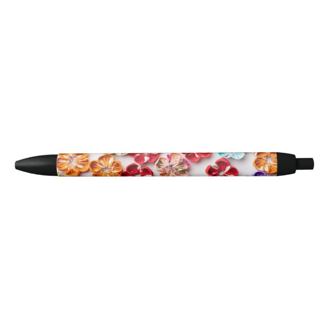 Blume mit Handnähte, Multicolor Kugelschreiber (Vorderseite)