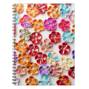 Blume mit Handnähte, Multicolor Notizblock