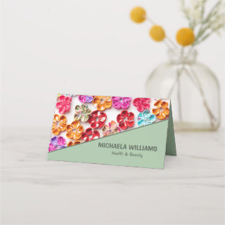 Blume mit Handnähte, Multicolor Terminkarte