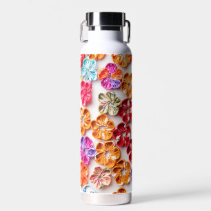 Blume mit Handnähte, Multicolor Trinkflasche