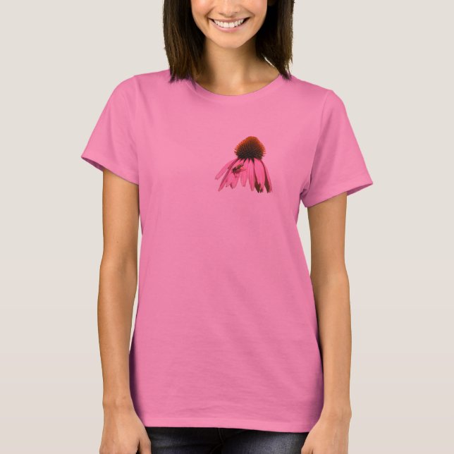 Blume mit Hoverfly T-Shirt (Vorderseite)