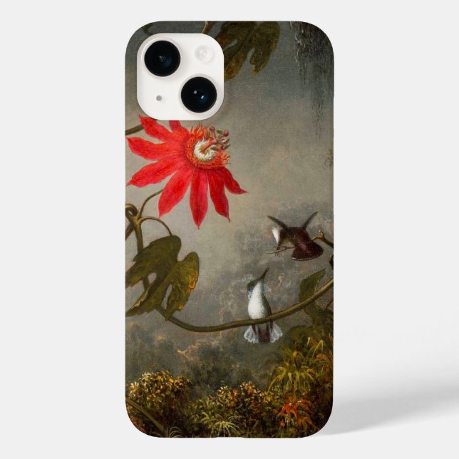 Blume mit Hummingbirds Heade Case-Mate iPhone 14 Hülle (Rückseite)
