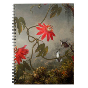 Blume mit Hummingbirds Heade Notizblock