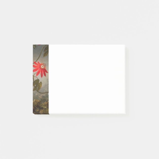 Blume mit Hummingbirds Heade Post-it Klebezettel (Vorderseite)